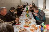 Zawieszenie wiechy na nowej remizie 2019/ WG