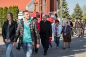 Zawieszenie wiechy na nowej remizie 2019/ WG
