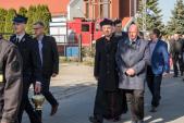 Zawieszenie wiechy na nowej remizie 2019/ WG